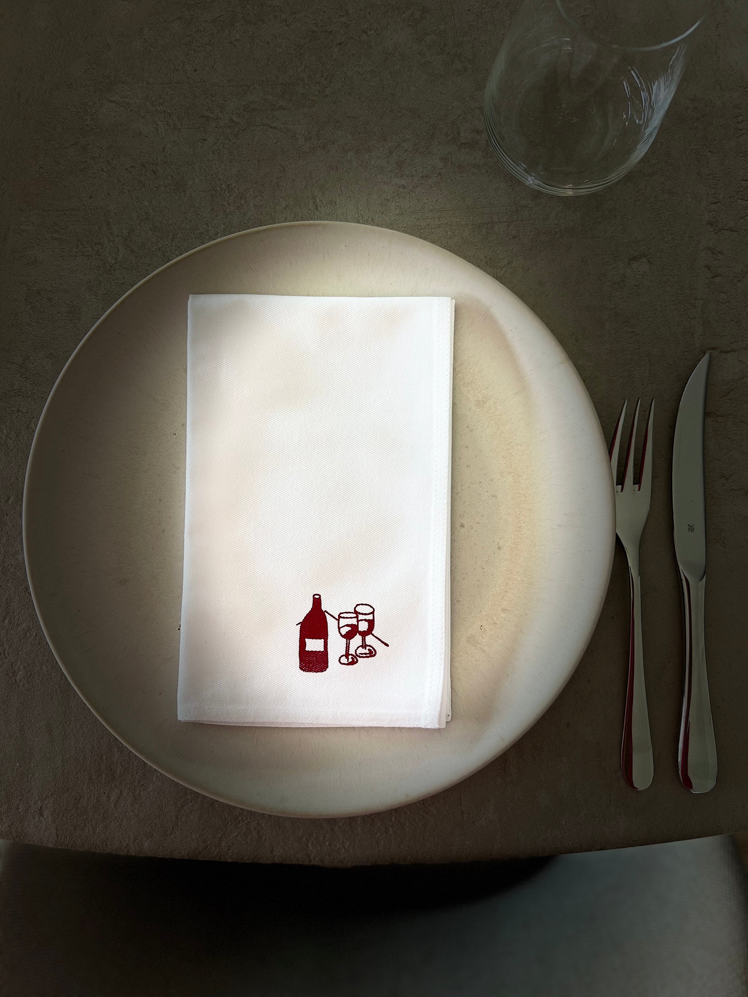 Wine Cotton Napkins Set of 2